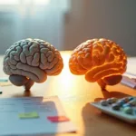 Conceito de cérebro energizado ligado à vitamina B12 baixa